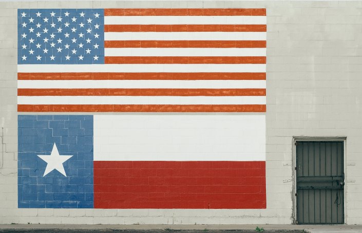 Texas & American Flag Image One