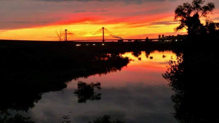 Clark Bridge Sunset Image Three